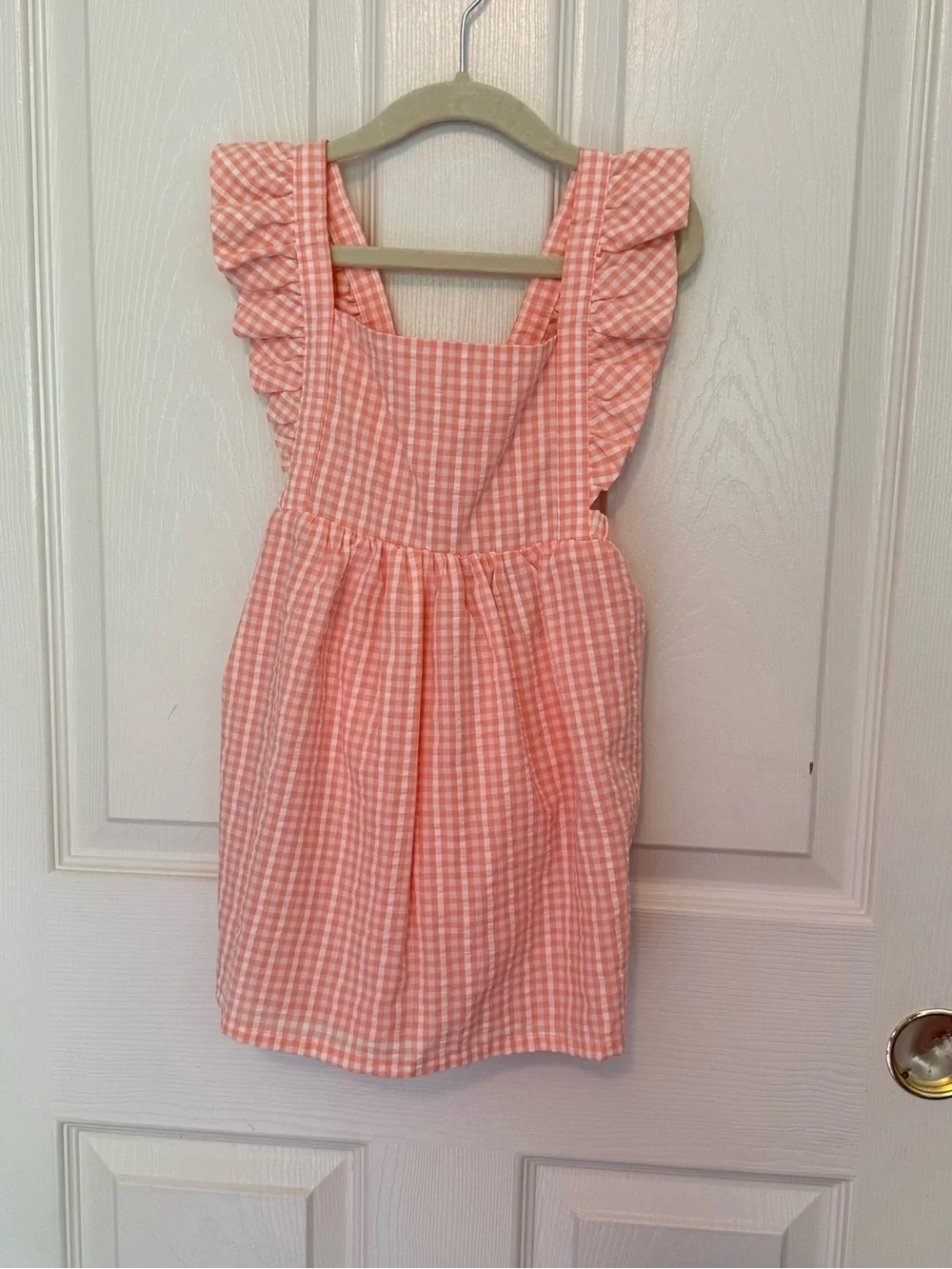 Carter's Coral Gingham Ruffle Strap Dress 24 Months